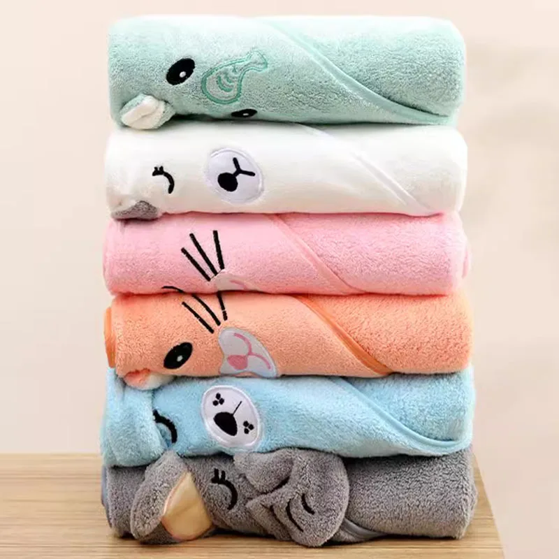 CUTE BATH TOWEL FOR BABY- SOFT ABSORBENT TOWEL NEWBORN