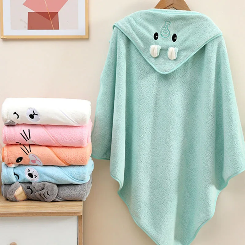CUTE BATH TOWEL FOR BABY- SOFT ABSORBENT TOWEL NEWBORN - Image 2