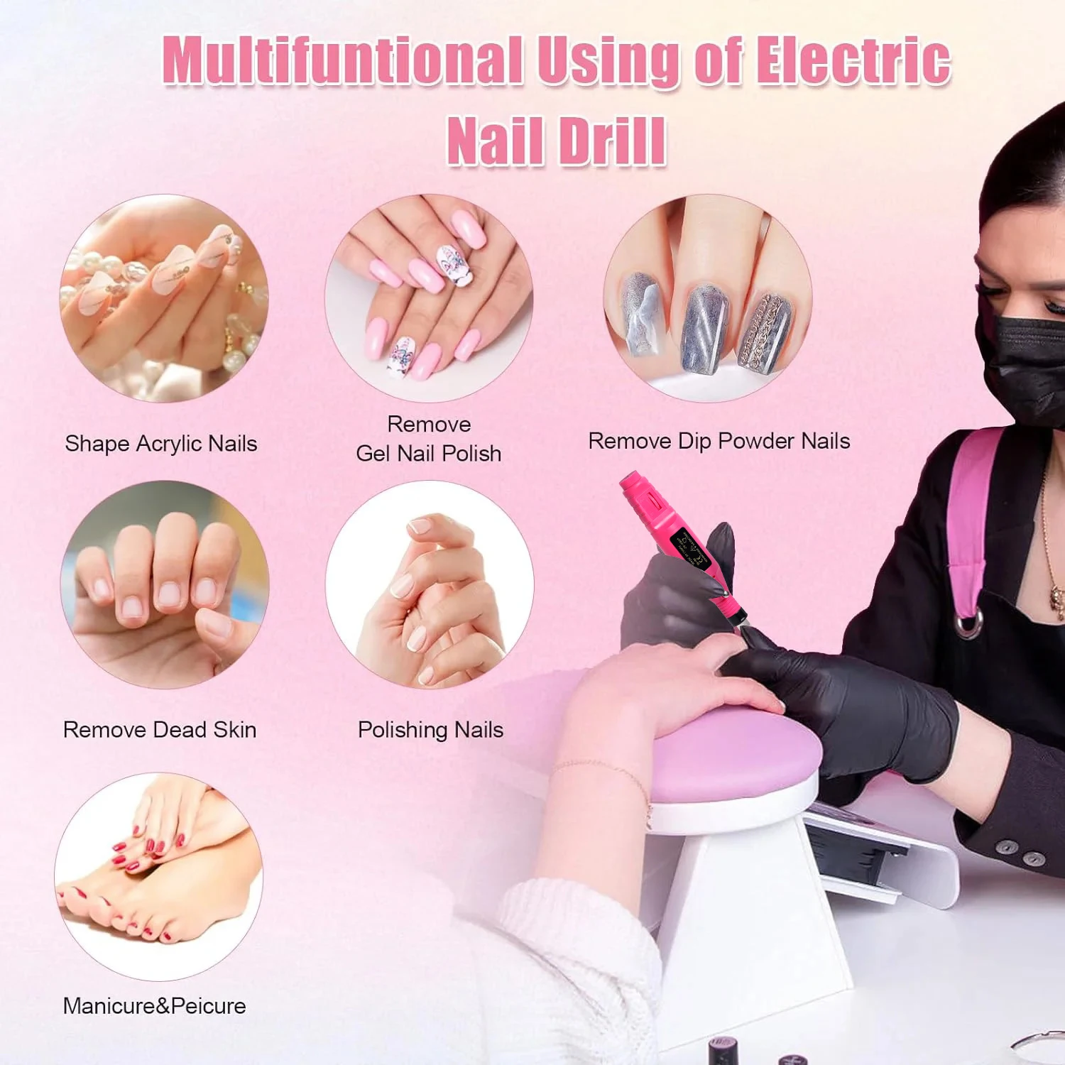 STRONG ELECTRIC NAIL SANDER NAIL DRILL: POLISHING TOOLS - Image 4