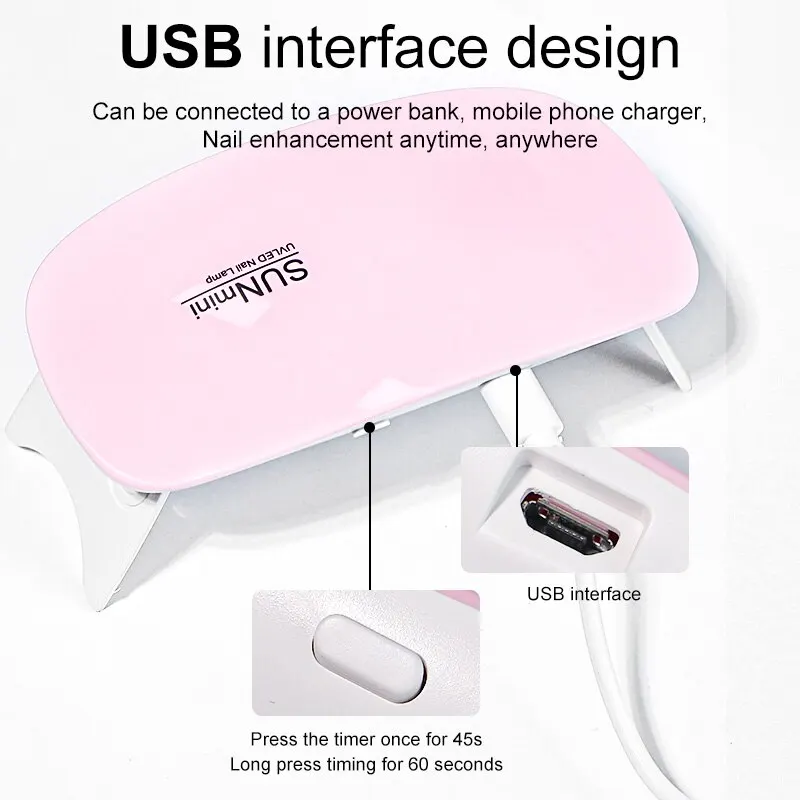 SUN MINI UVLED NAIL LAMP — MINI NAIL DRYER PORTABLE 6W - Image 4