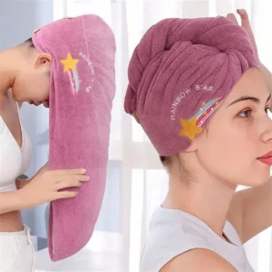 EMBROIDERY STYLE HAIR DRYING CAP