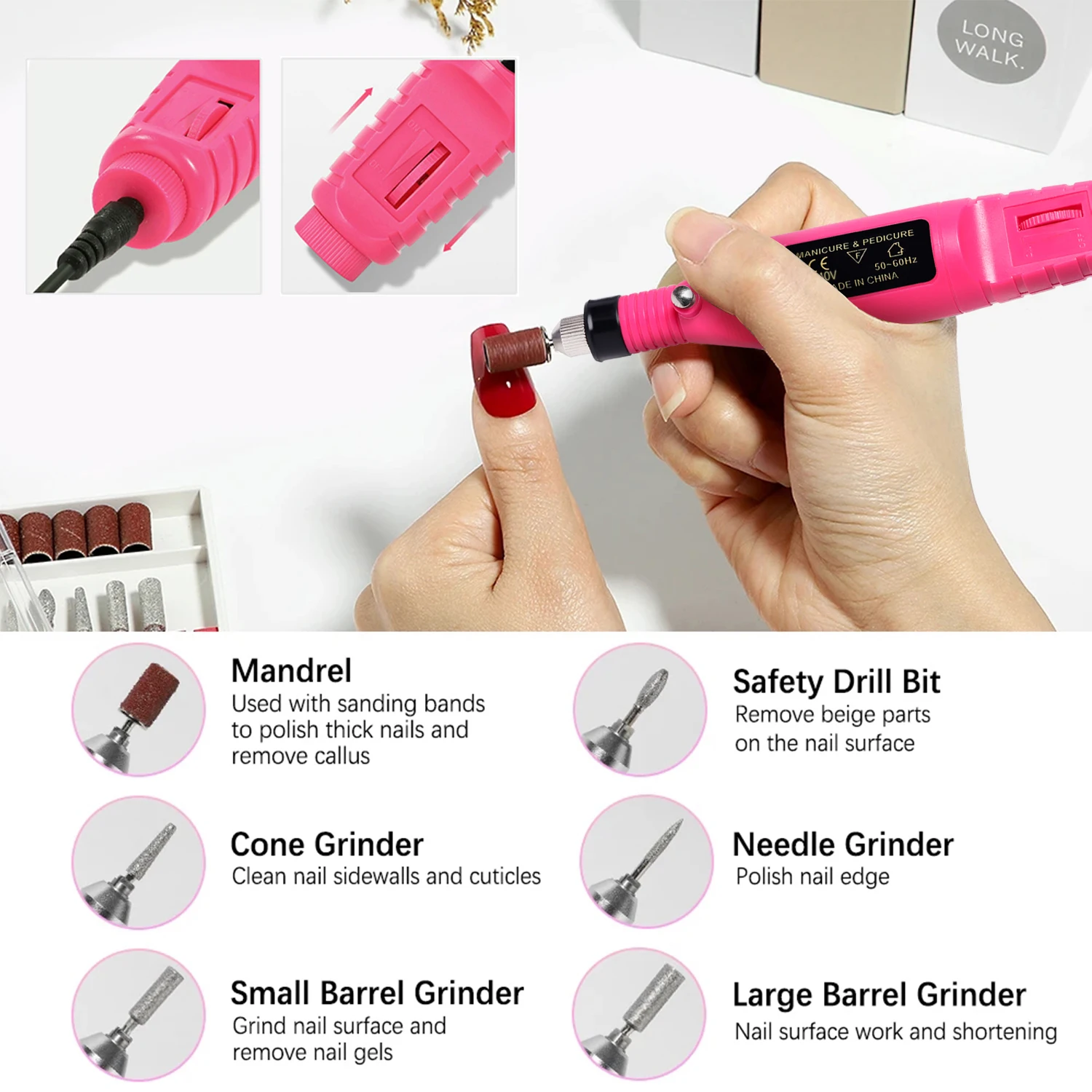 STRONG ELECTRIC NAIL SANDER NAIL DRILL: POLISHING TOOLS - Image 5