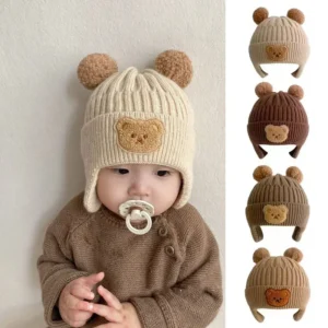 Cute Wool Hat Offering Ear Coverage And Warmth For Toddlers