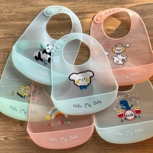Adjustable Soft Silicone Bib For Infants
