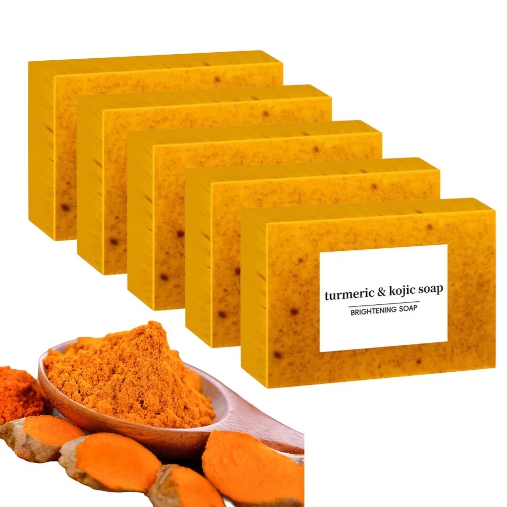 Turmeric And Lemon Kojic Acid Soap For Facial And Body Care
