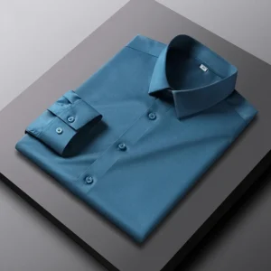 Trendy Solid-Color Long-Sleeve Shirt for Men